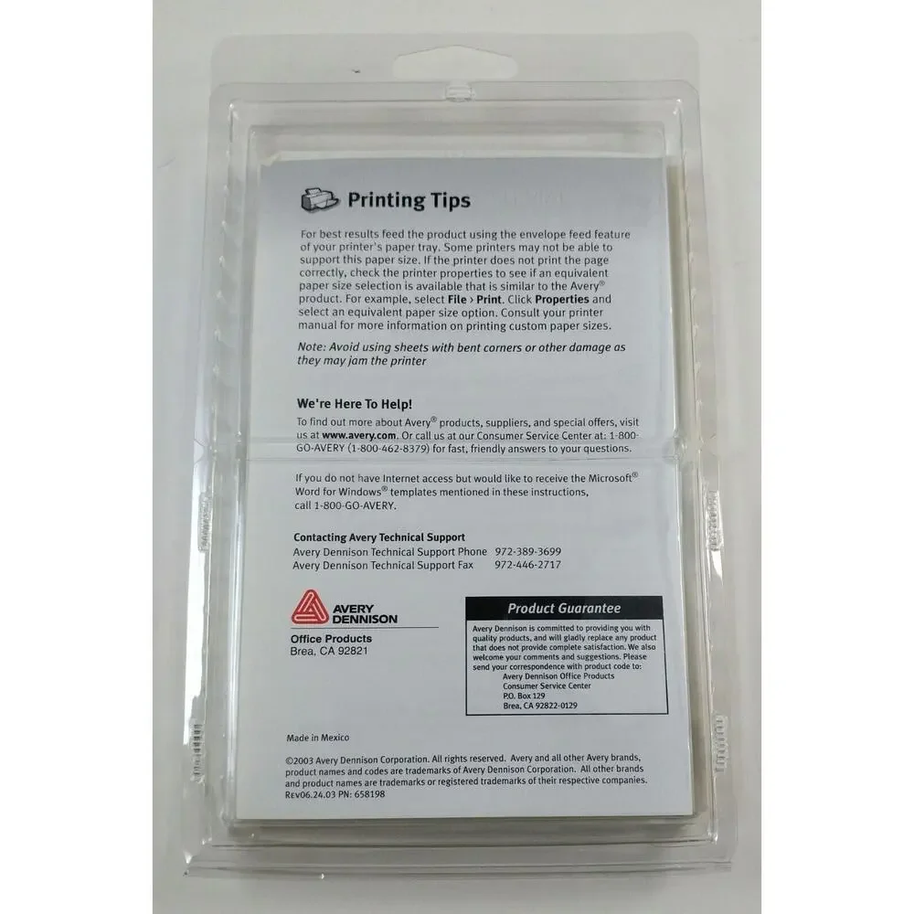 Avery Dennison 05247 Mailing Seals 600 Pack 15 Labels Per Sheet